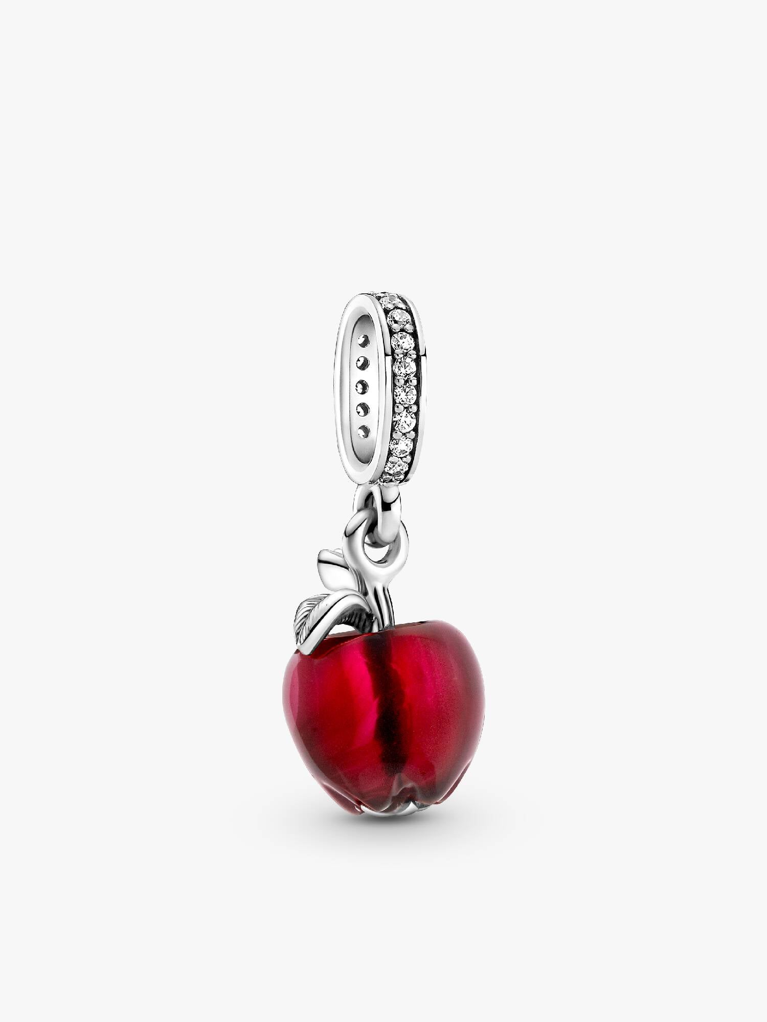 Murano Glass Red Apple Dangle Charm