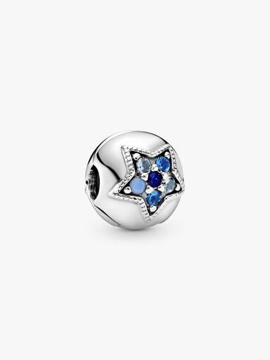 Bright Blue Star Clip Charm