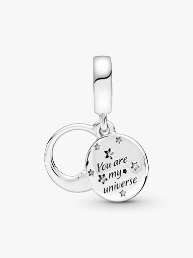 Sleeping Moon and Stars Dangle Charm