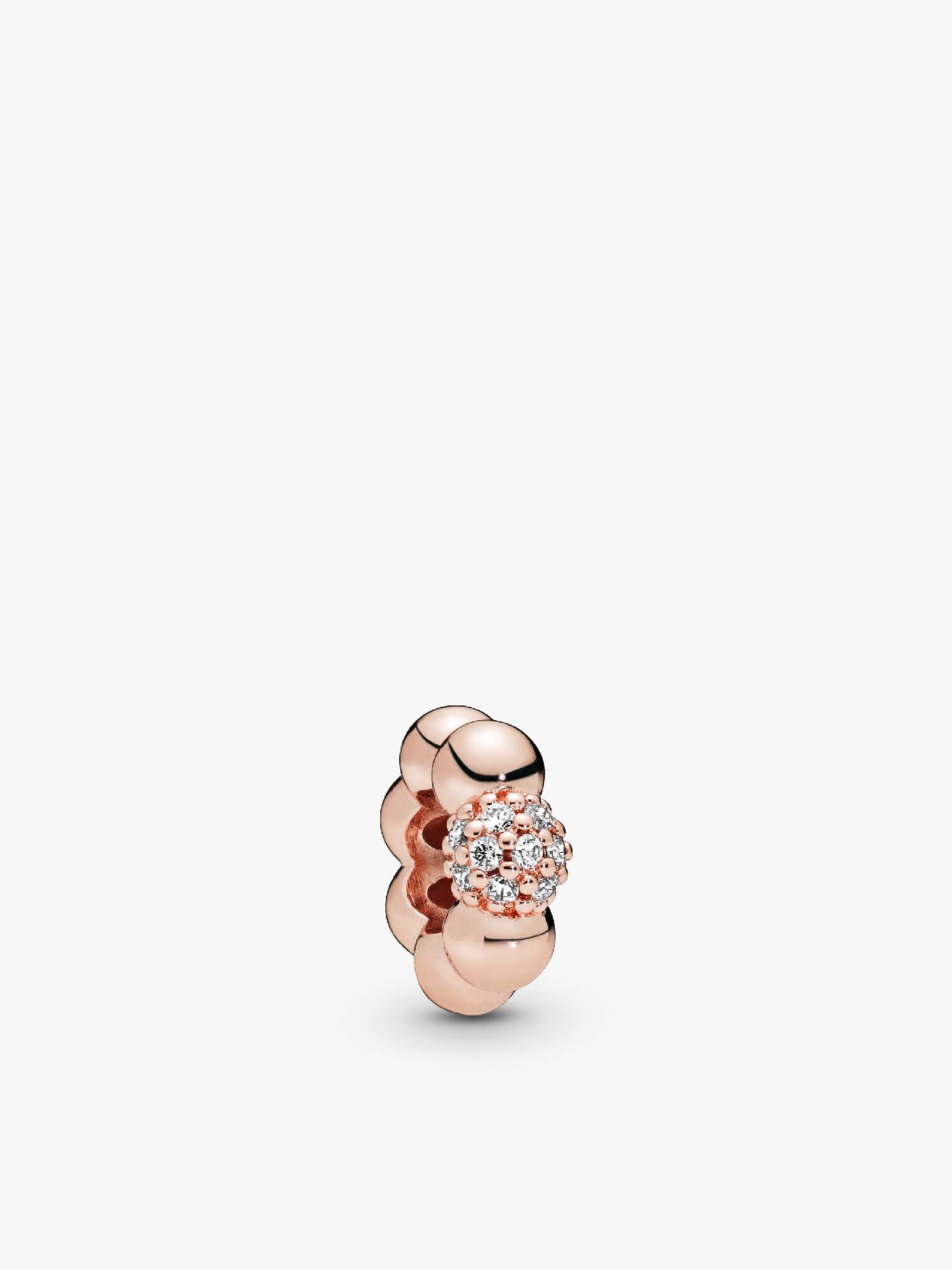 Polished & Pavé Bead Spacer Charm