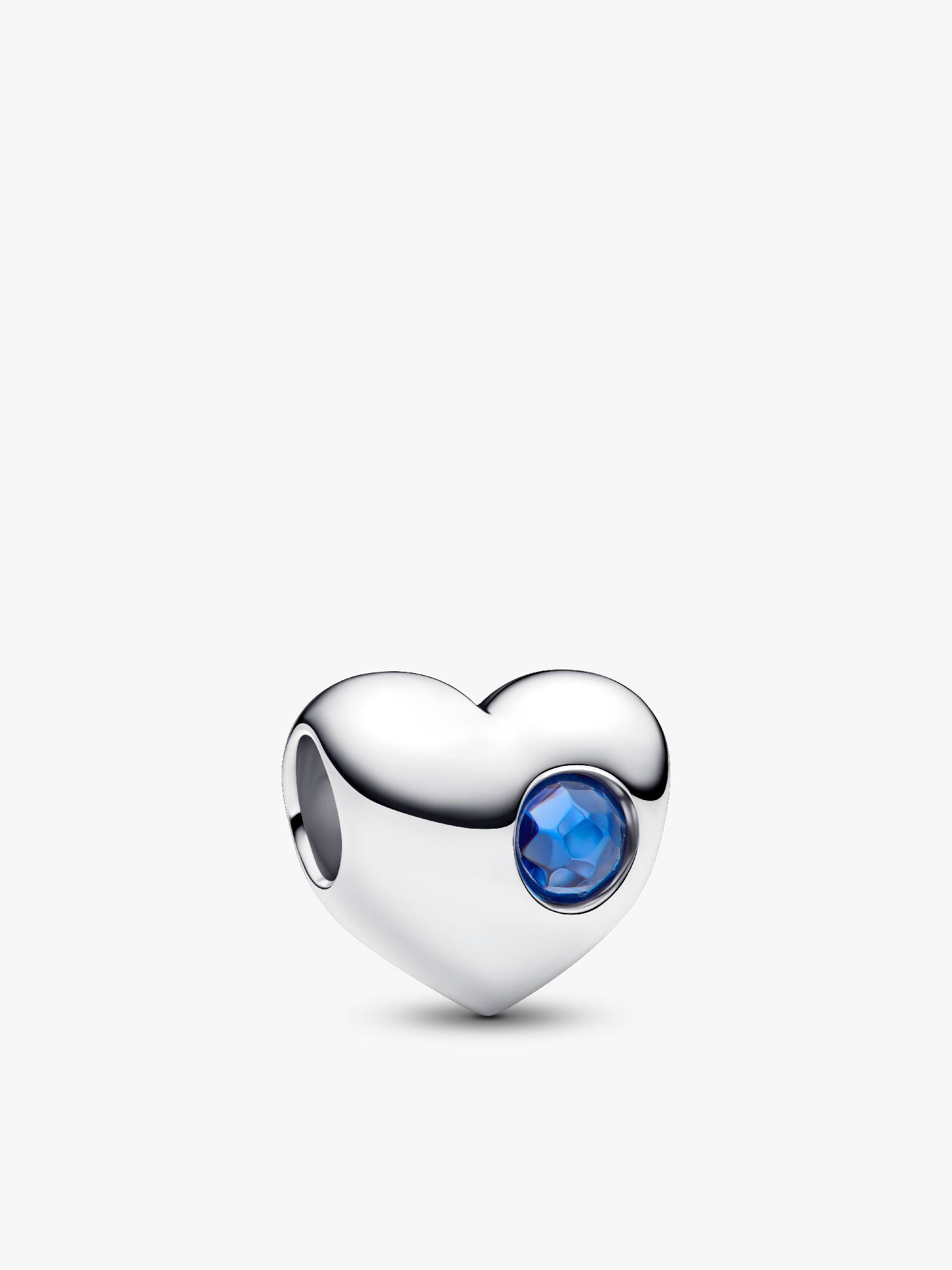 Engravable Blue Stone Heart Charm