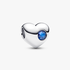 Engravable Blue Stone Heart Charm Engravable Blue Stone Heart Charm