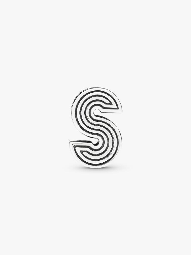 Pandora Reflexions letter S silver clip charm