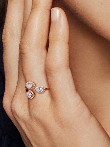 Geometric Shapes Open Ring