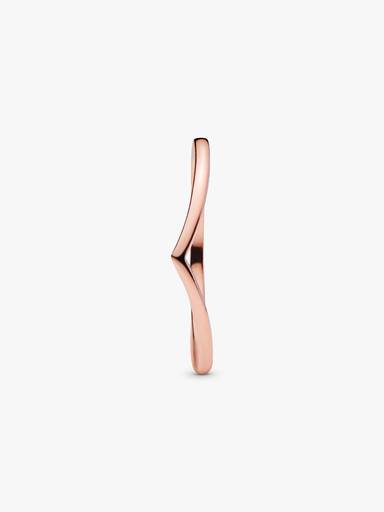Wishbone 14k rose gold-plated ring