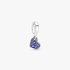 Stellar Blue Pavé Tilted Heart Dangle Charm Stellar Blue Pavé Tilted Heart Dangle Charm