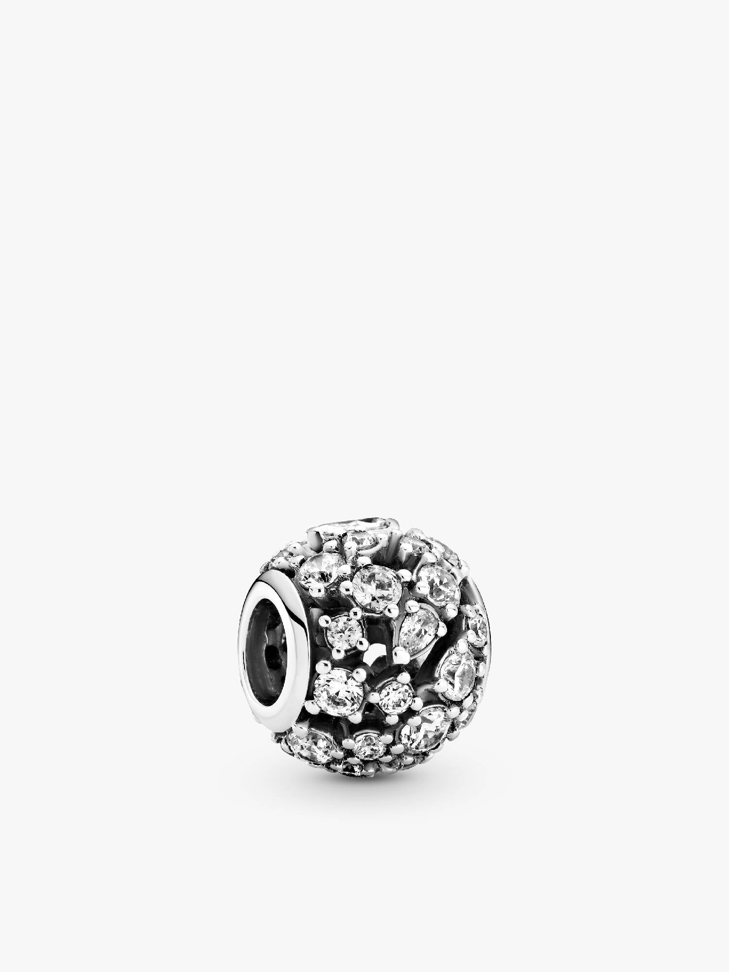 Sparkling Round Openwork Charm