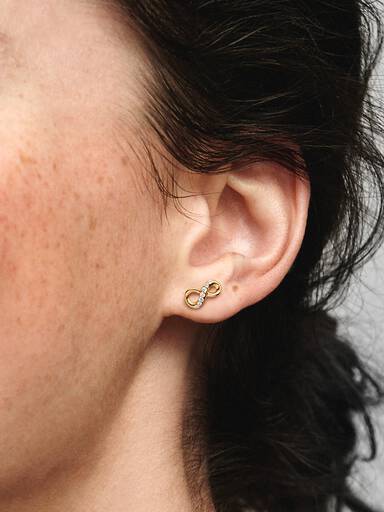 Sparkling Infinity Stud Earrings
