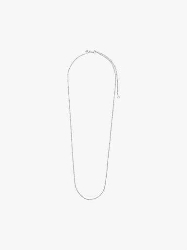Silver beaded necklace