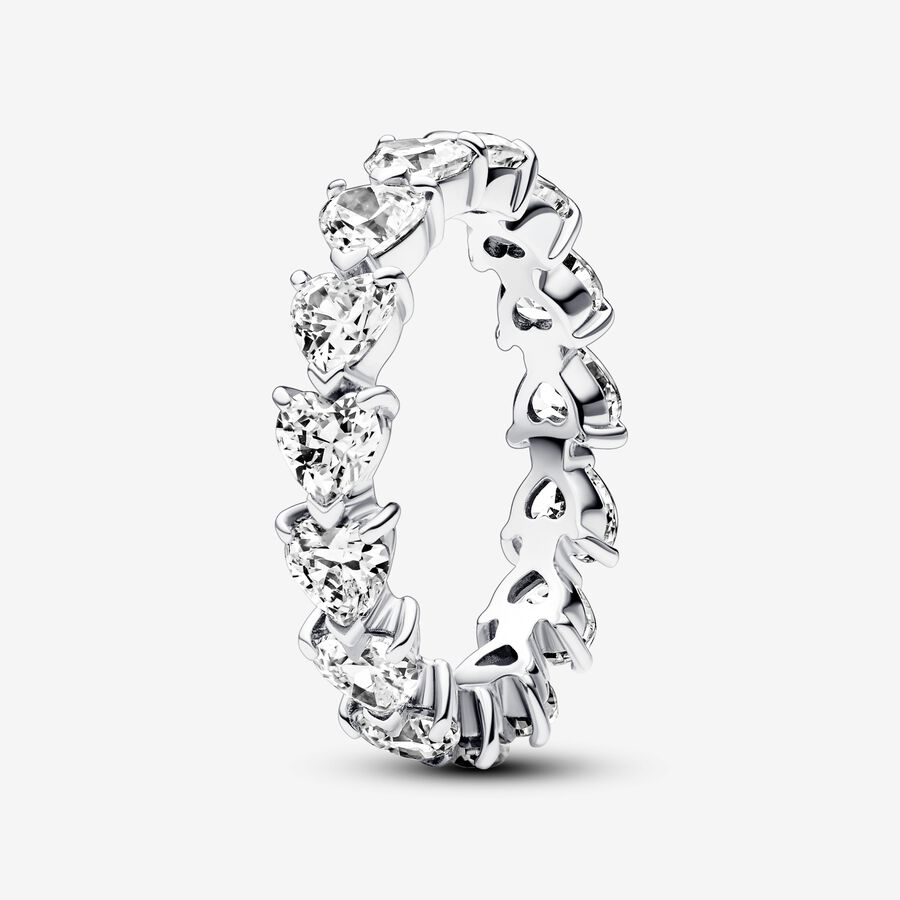 Row of Hearts Eternity Ring image number 0