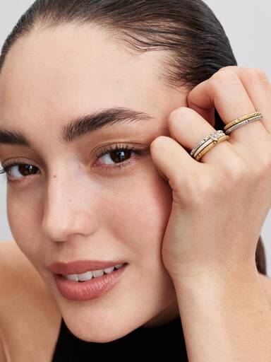 White Chakra Heart Ring