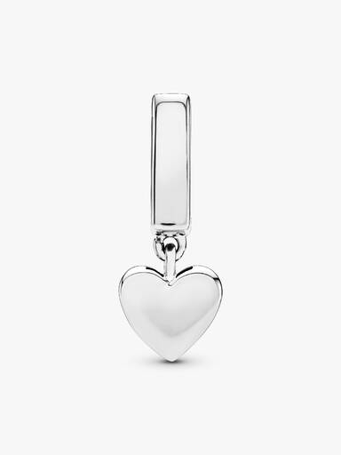 PANDORA Reflexions dangling heart silver clip charm