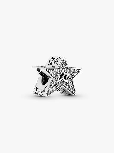 Sparkling Asymmetric Star Charm