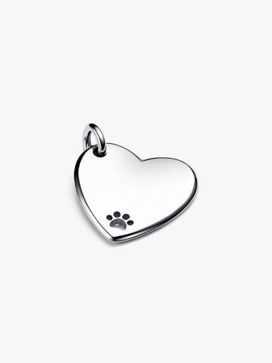 Engravable Heart Pet Collar Tag