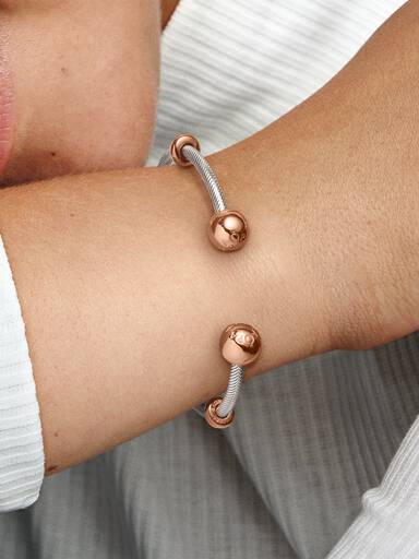 Pandora Moments Snake Chain Style Open Bangle