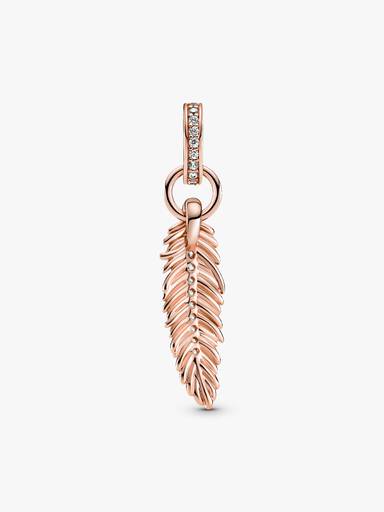 Sparkling Feather Dangle Charm