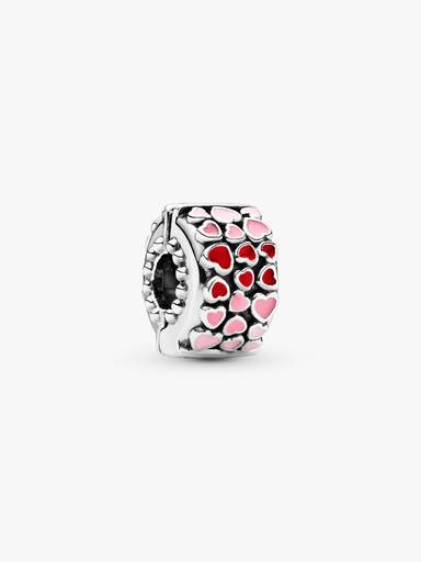Red & Pink Hearts Charm