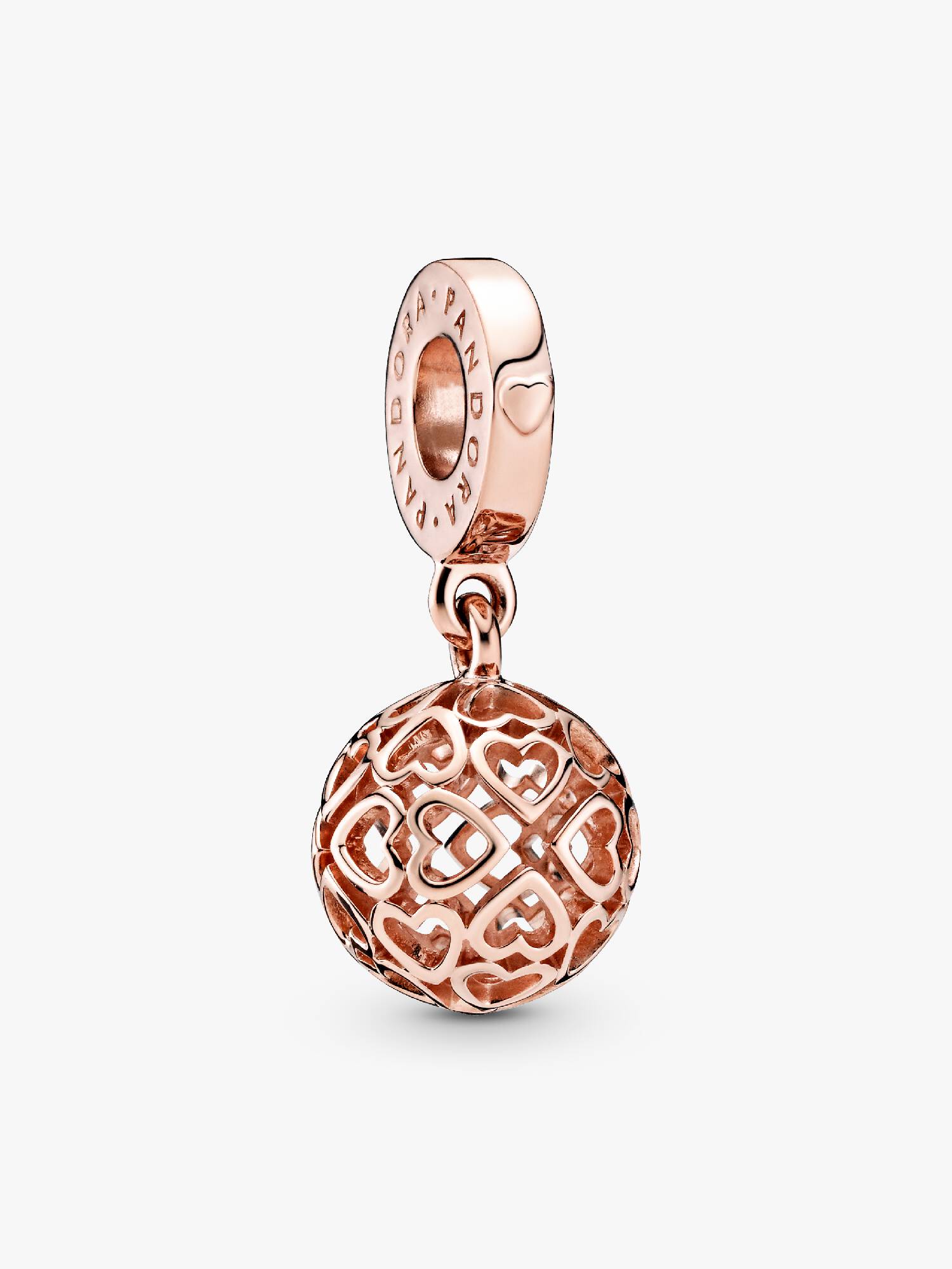 Hearts 14k rose gold-plated dangle
