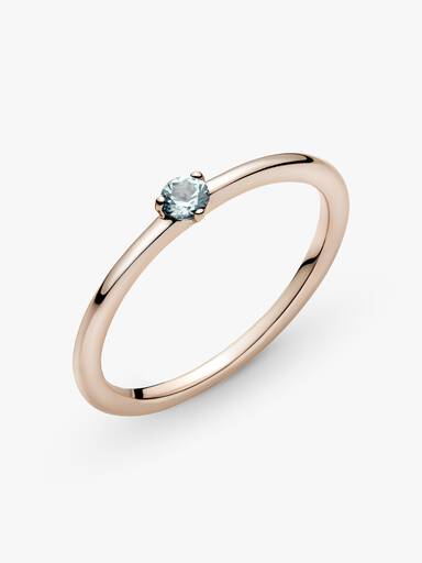 Light Blue Solitaire Ring