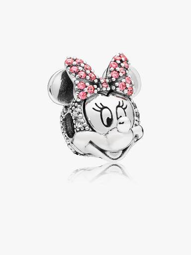Disney Minnie Mouse Pink Pavé Bow Clip Charm