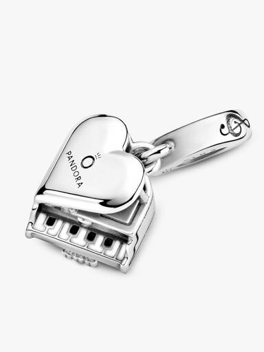 Grand Piano Heart Dangle Charm