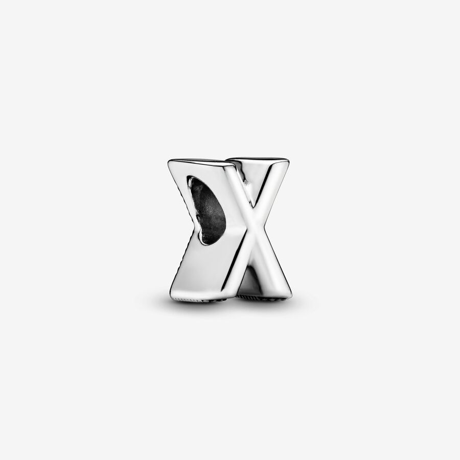 Letter X silver charm image number 0