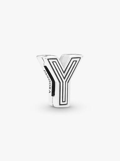 Pandora Reflexions letter Y silver clip charm