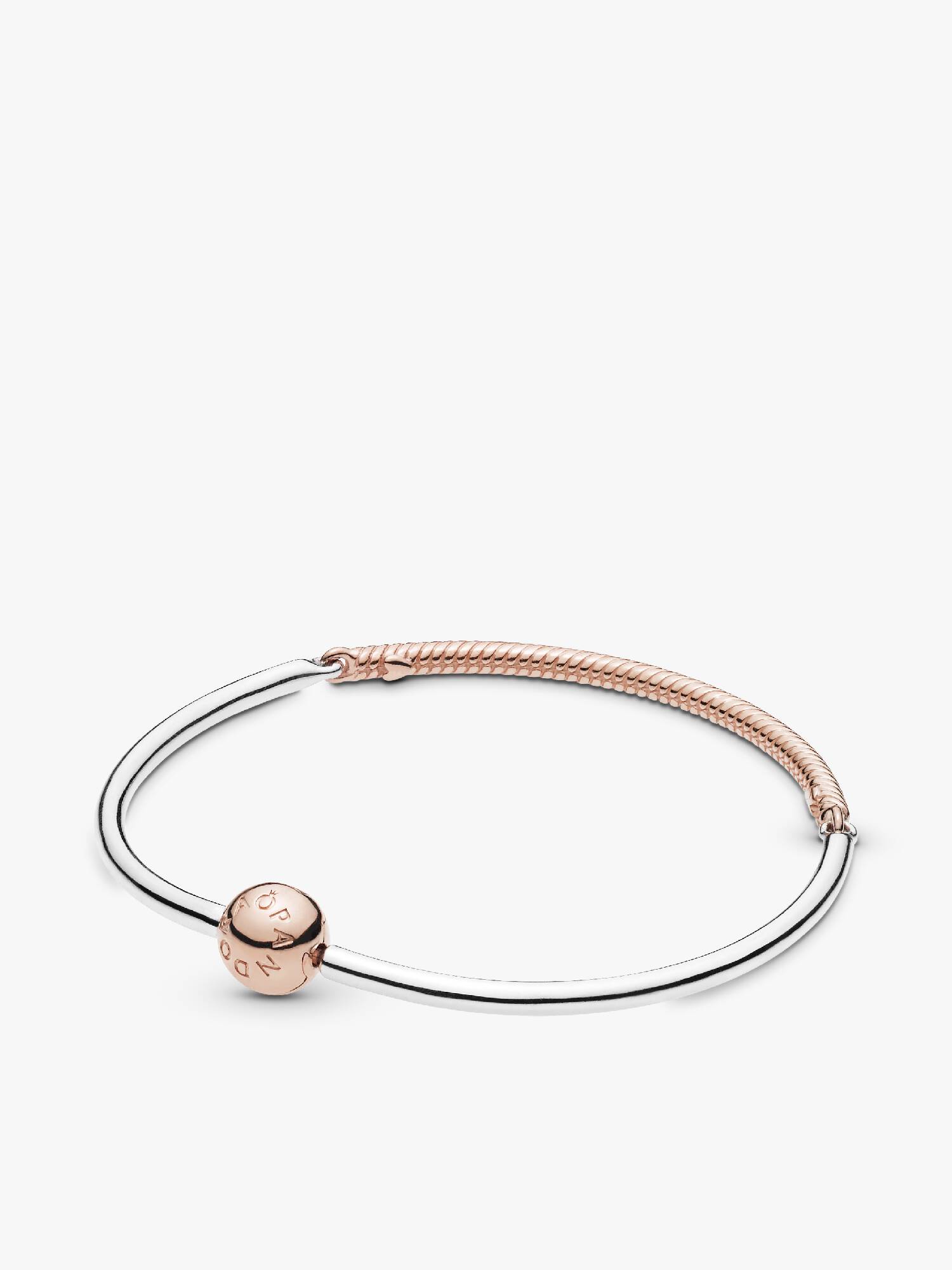 Pandora Rose and silver bangle
