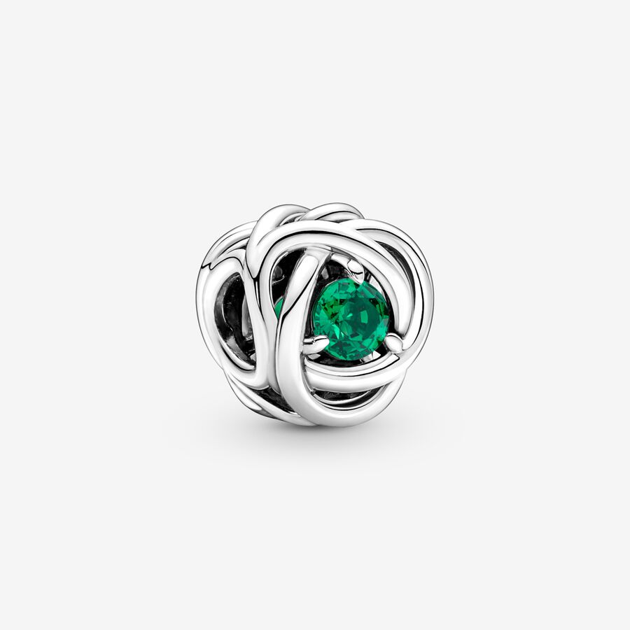 Green Eternity Circle Charm image number 0
