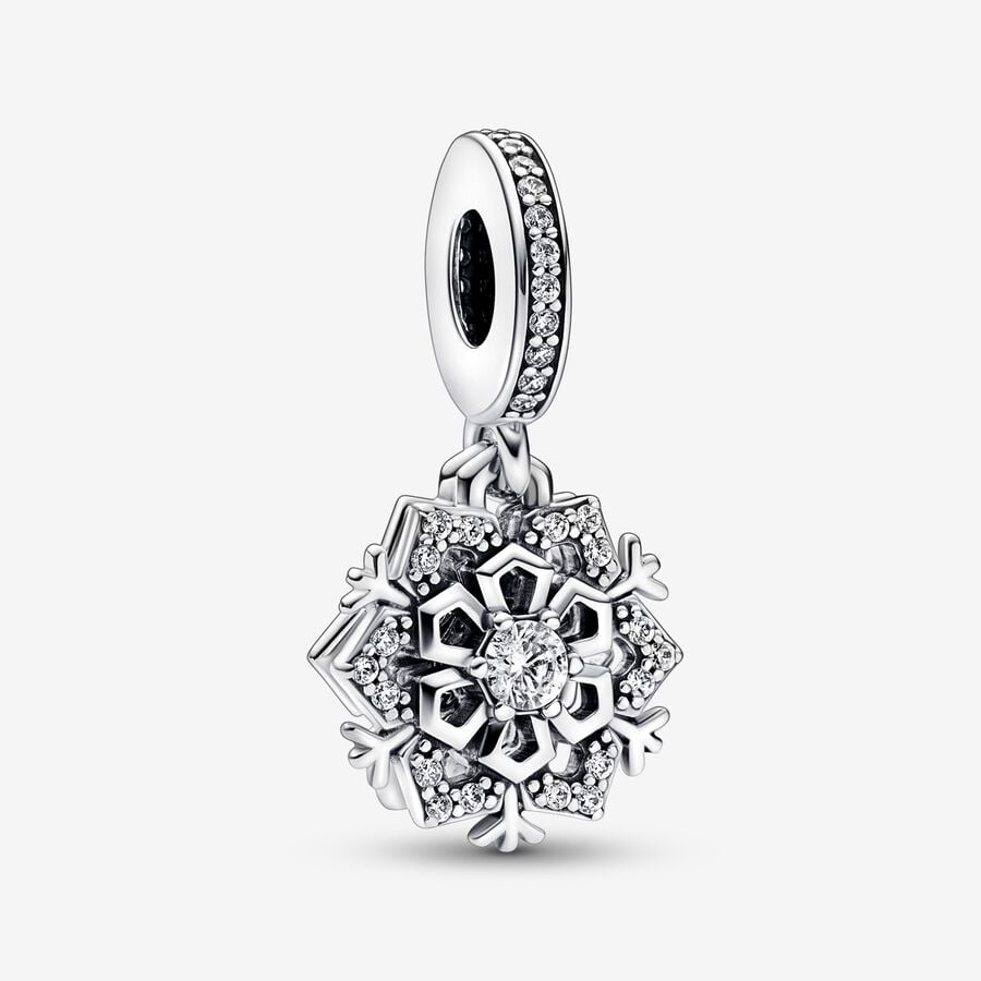 Sparkling Snowflake Double Dangle Charm image number 0