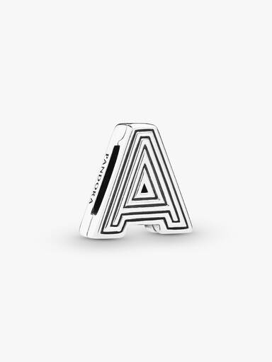 Pandora Reflexions letter A silver clip charm