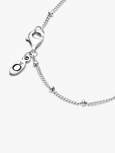 Silver beaded necklace
