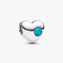 Engravable Turquoise Blue Stone Heart Charm Engravable Turquoise Blue Stone Heart Charm