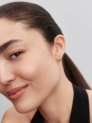 Round Huggie Hoop Earrings