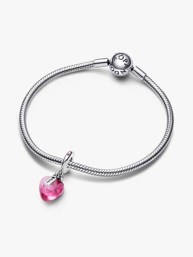 Love Potion Murano Glass Heart Dangle Charm