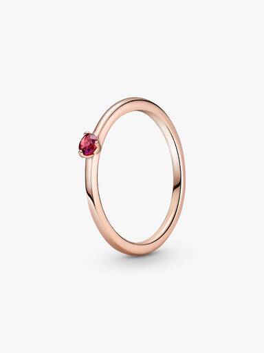 Red Solitaire Ring