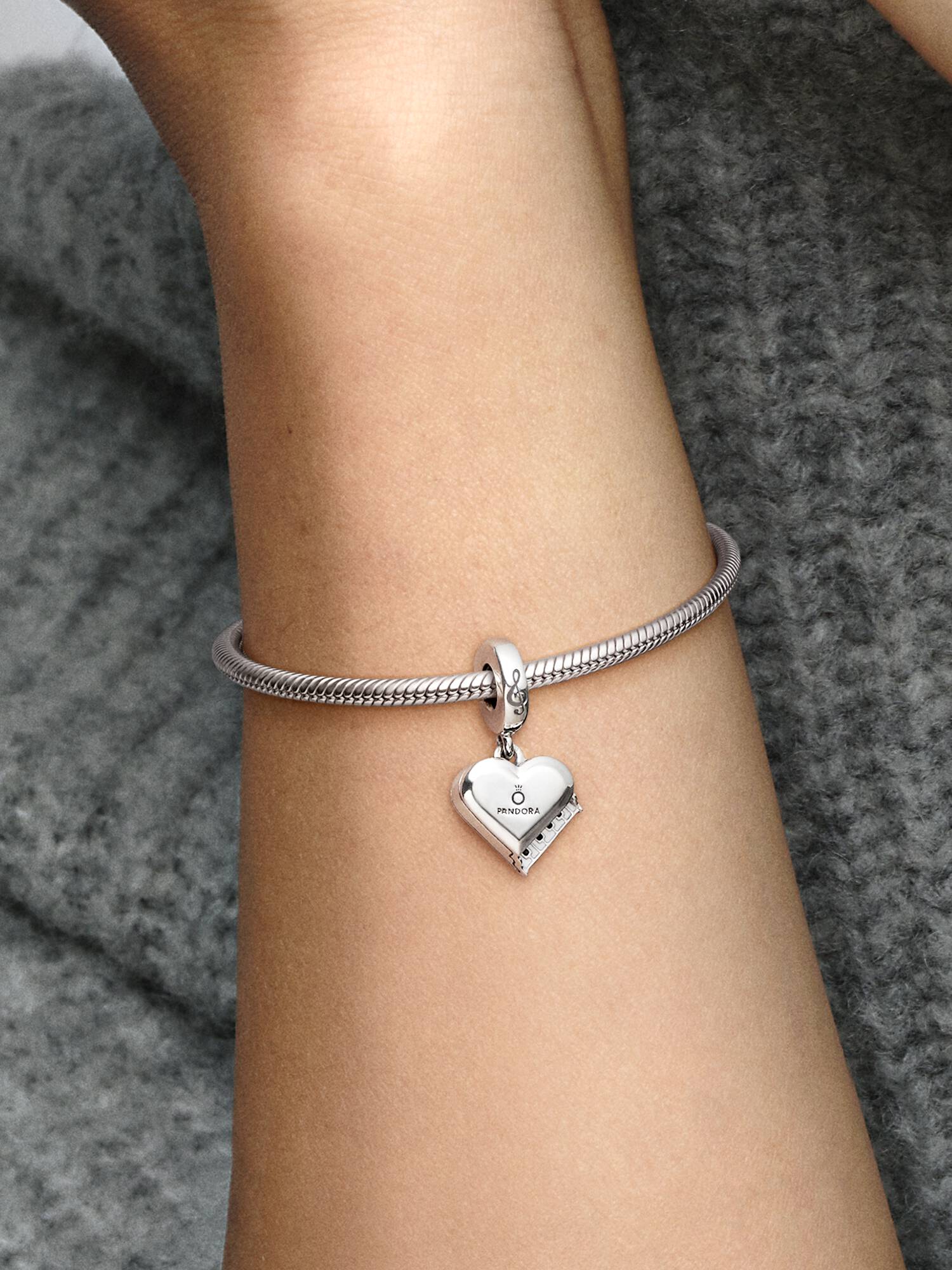 Grand Piano Heart Dangle Charm