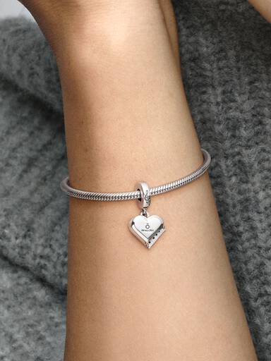 Grand Piano Heart Dangle Charm