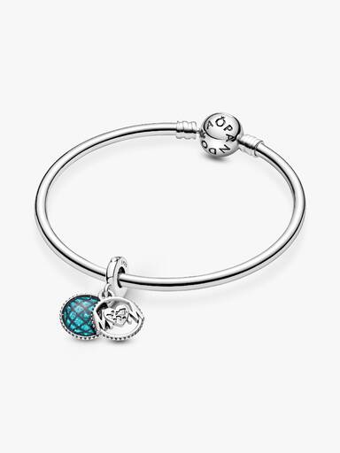 Glitter Globe Mum Dangle Charm