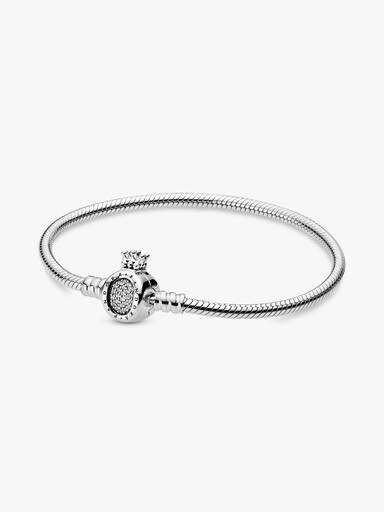 Pandora Moments Crown O & Snake Chain Bracelet
