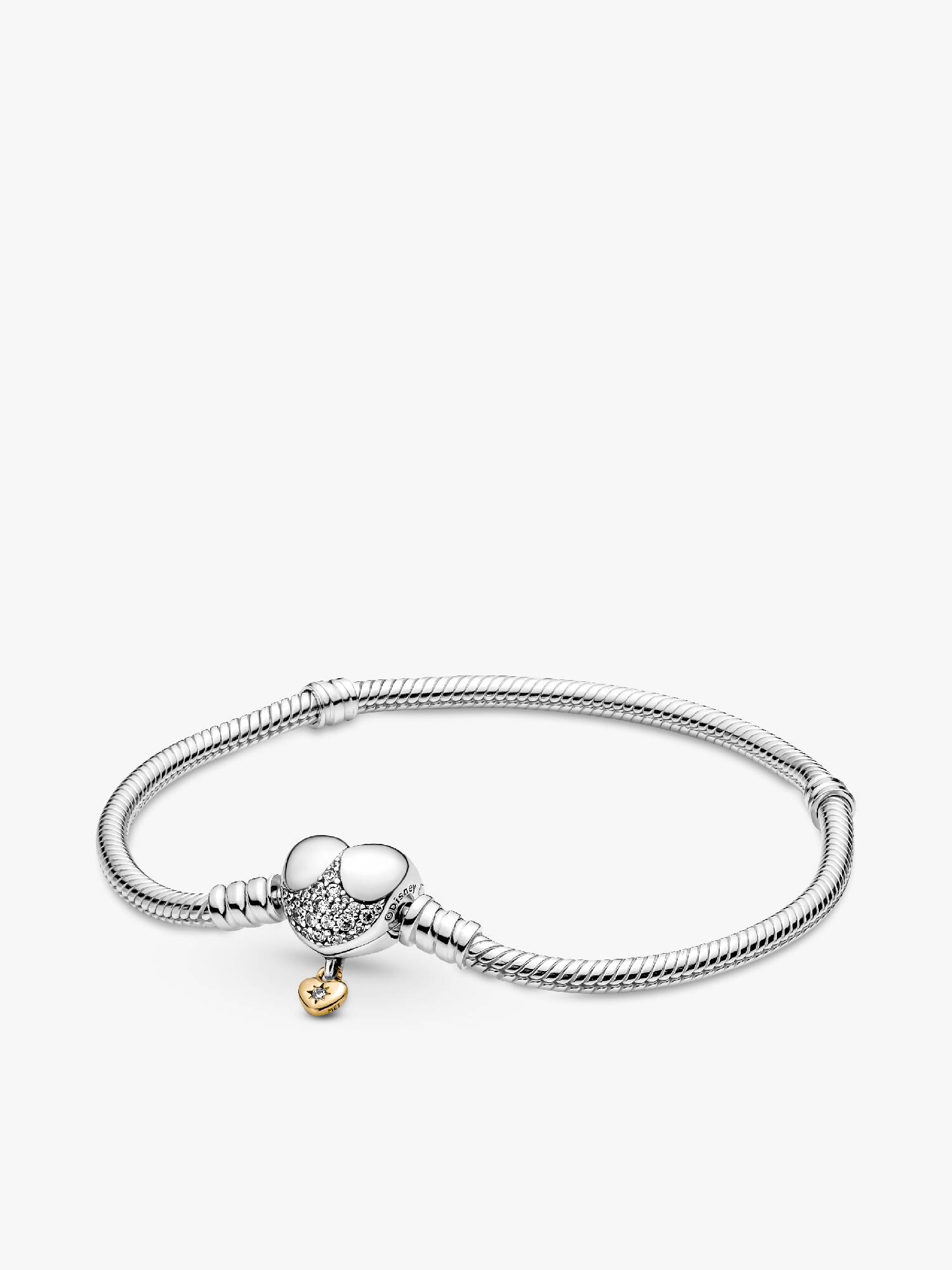 Disney Princess Pandora Moments Heart Snake Chain Bracelet