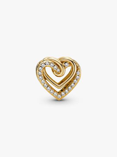 Sparkling Entwined Hearts Charm