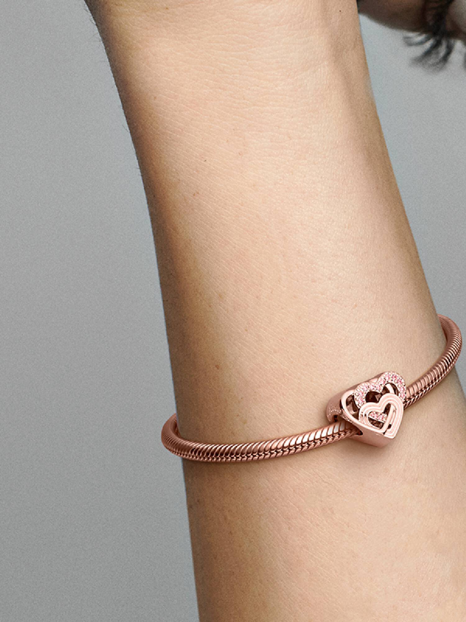 Intertwined Love Hearts Charm