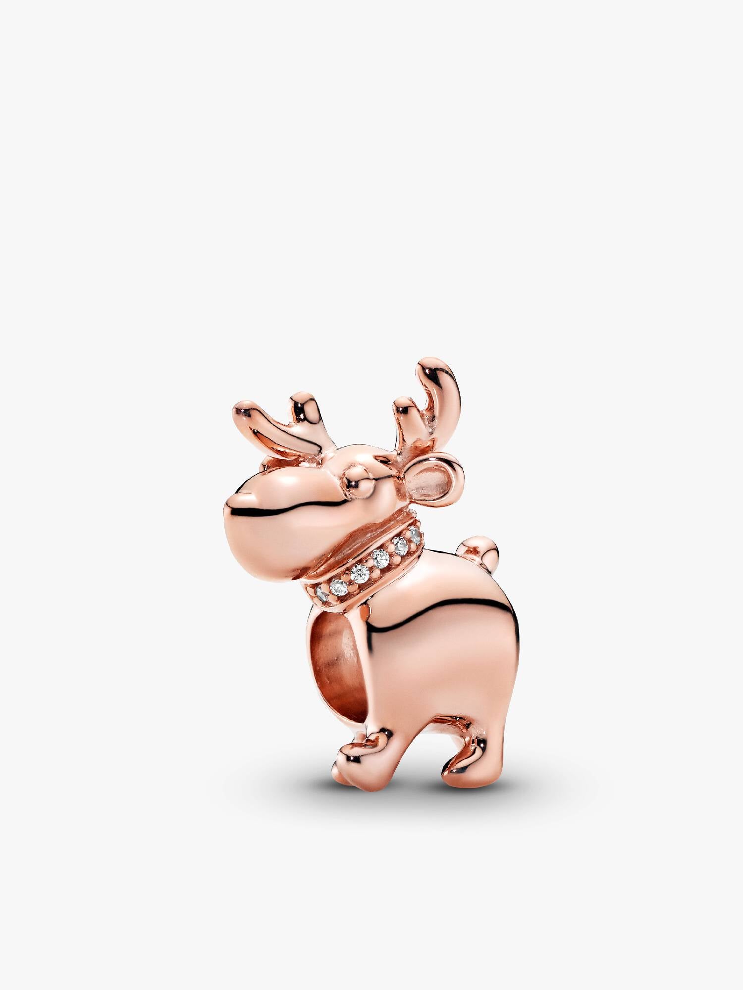 Reindeer PANDORA Rose charm with clear cubic zirconia