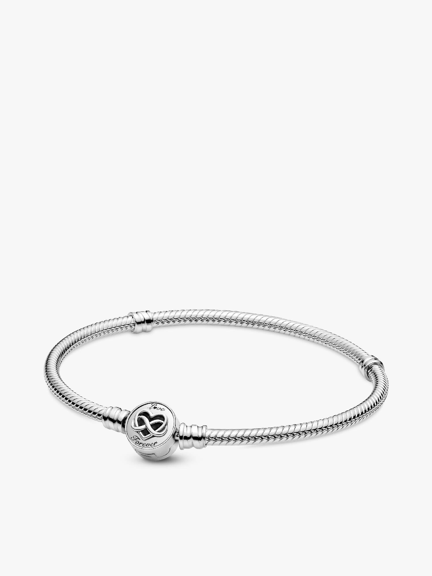 Pandora Moments Heart Infinity Clasp Snake Chain Bracelet