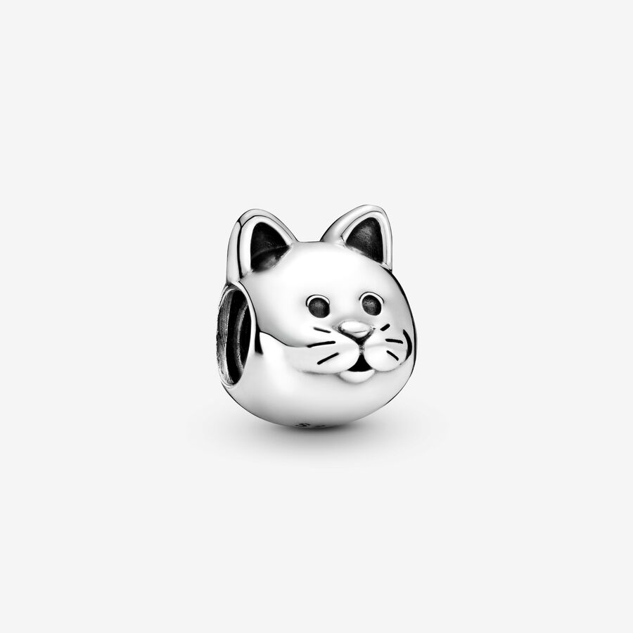 Cat silver charm image number 0