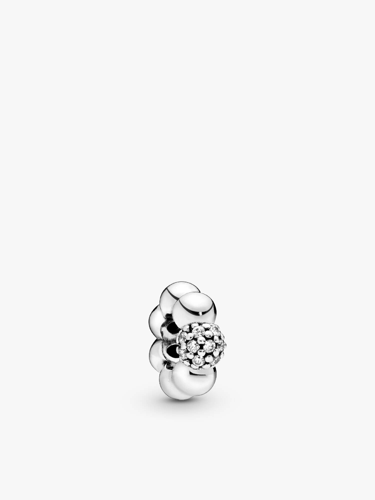 Polished & Pavé Bead Spacer Charm