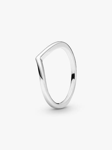 Wishbone silver ring