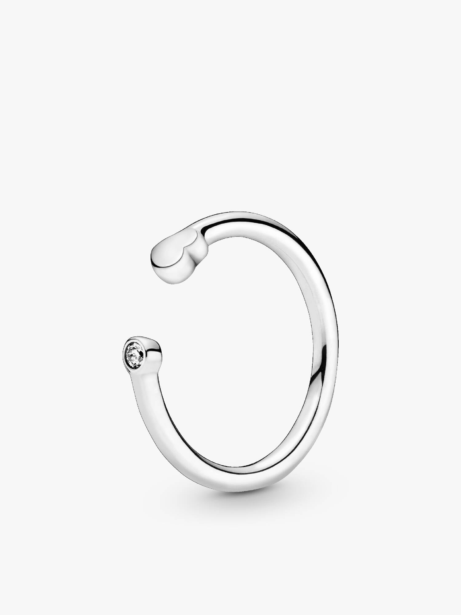 Polished Heart Open Ring