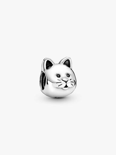Cat silver charm